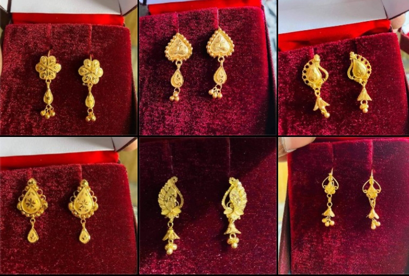 Daily use sale gold earrings designs