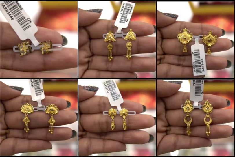daily wear gold earrings.//stunning gold earring designs. - YouTube-calidas.vn