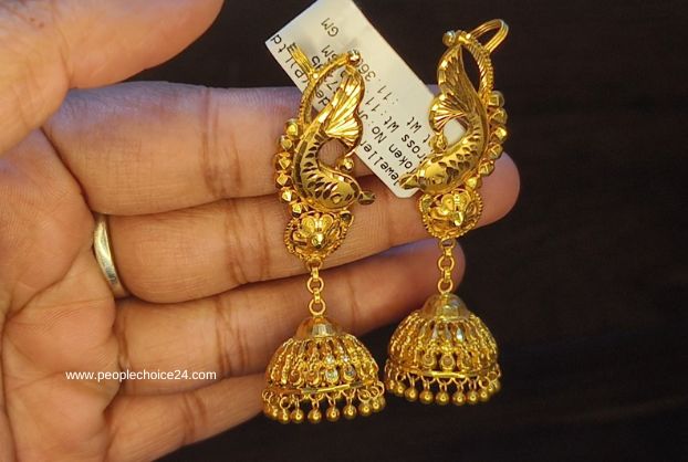 Heavy weight gold jhumka 