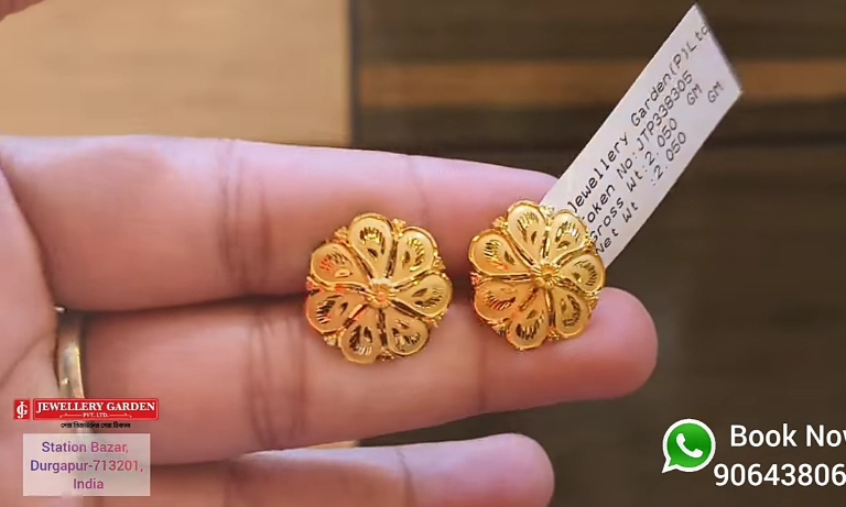 22k Gold Earrings designs with Price