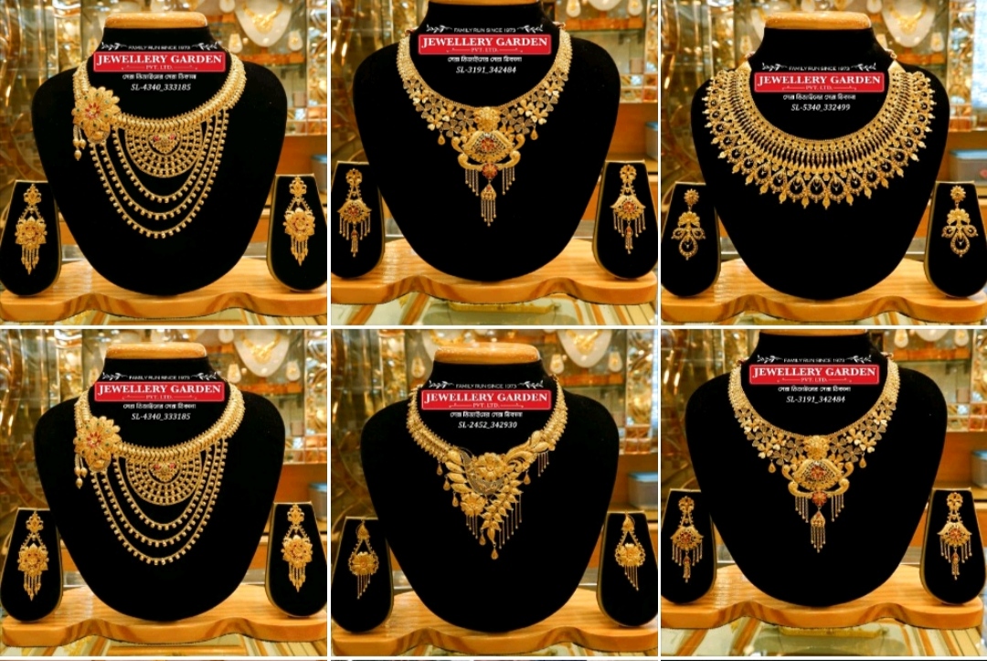 bridal gold necklace set in 60 grams