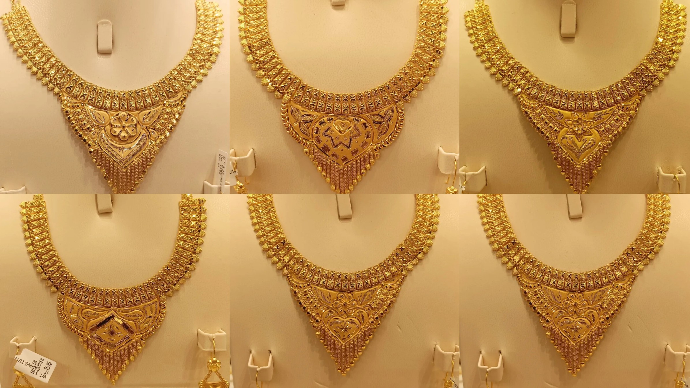 Bridal gold necklace design