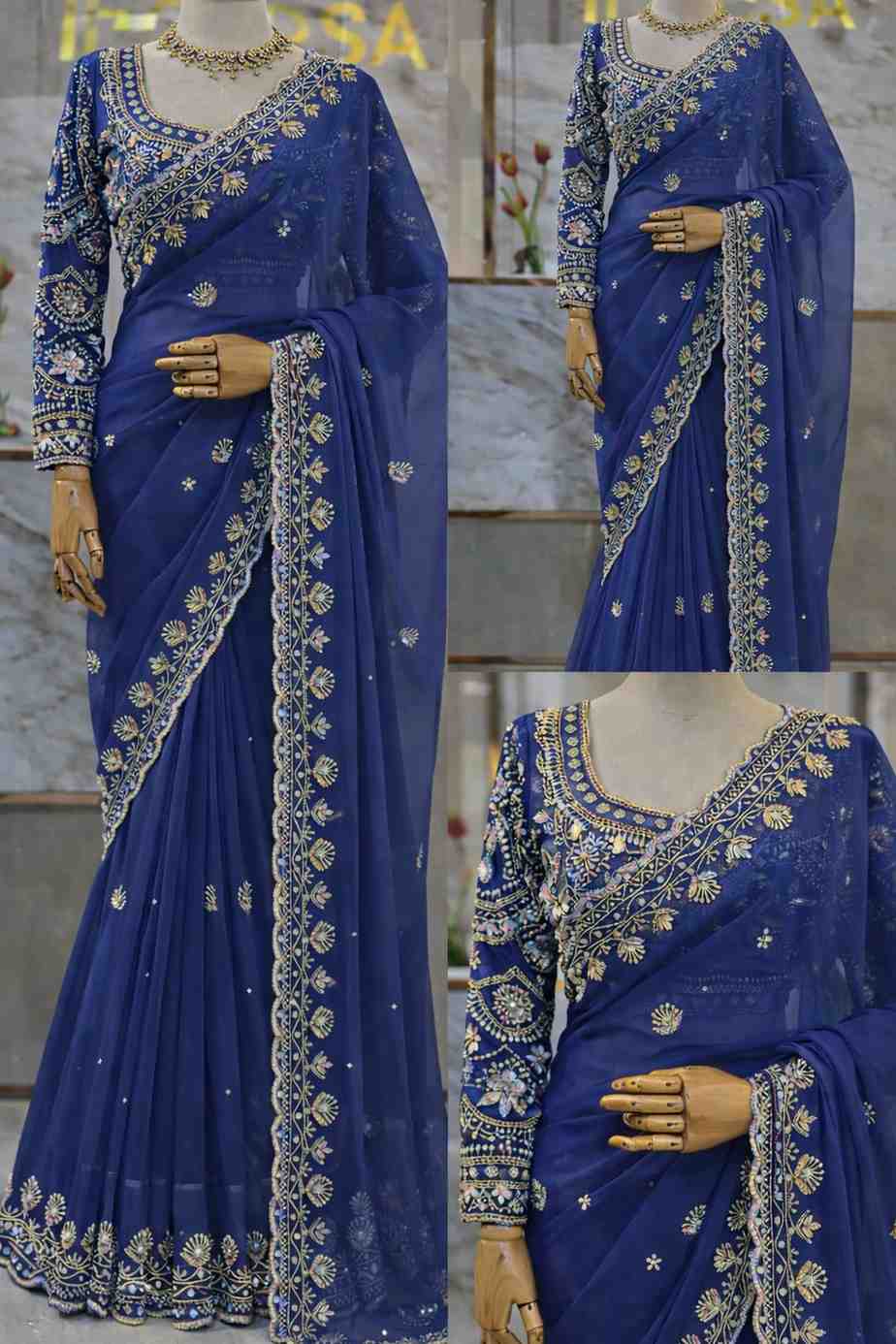 Designer Embroidered Sarees