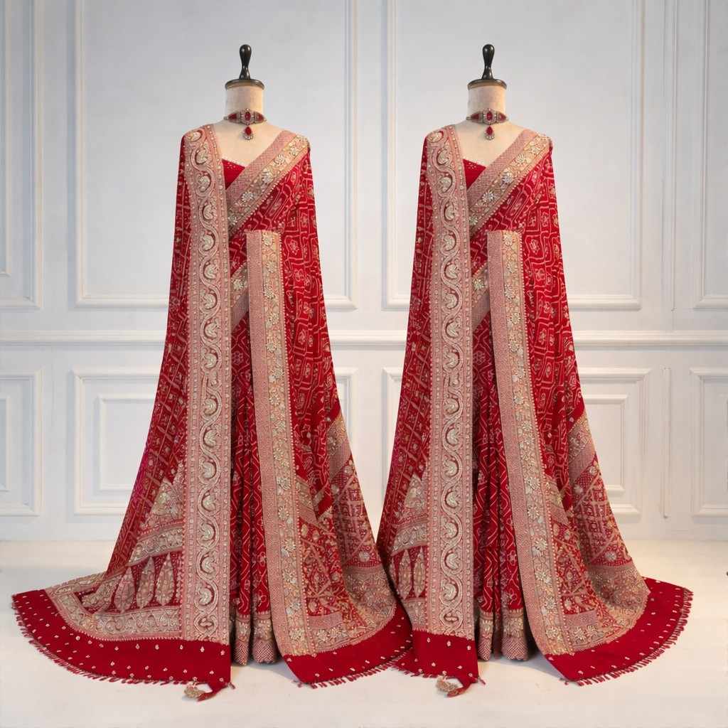 Luxury Red Bridal Saree