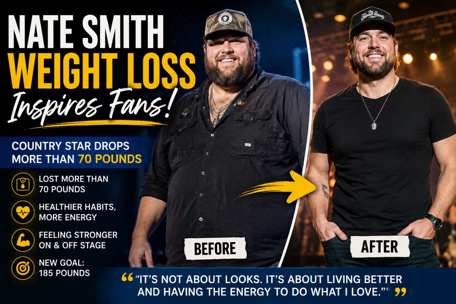 Nate Smith Weight Loss Inspires Fans After Country Star Drops More Than 70 Pounds