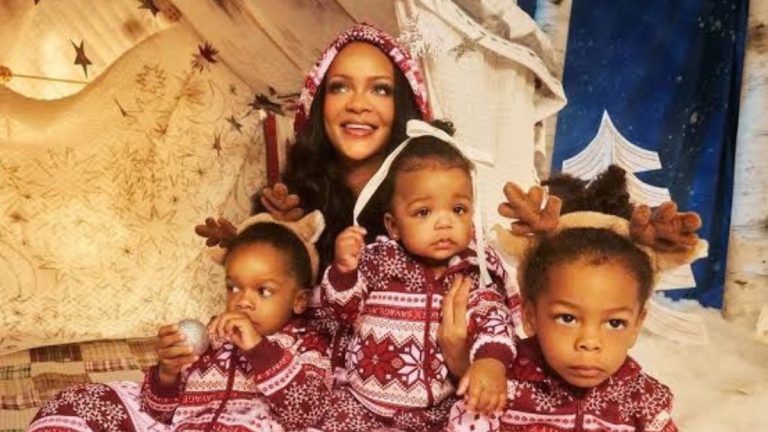 Rihanna family Christmas pajamas